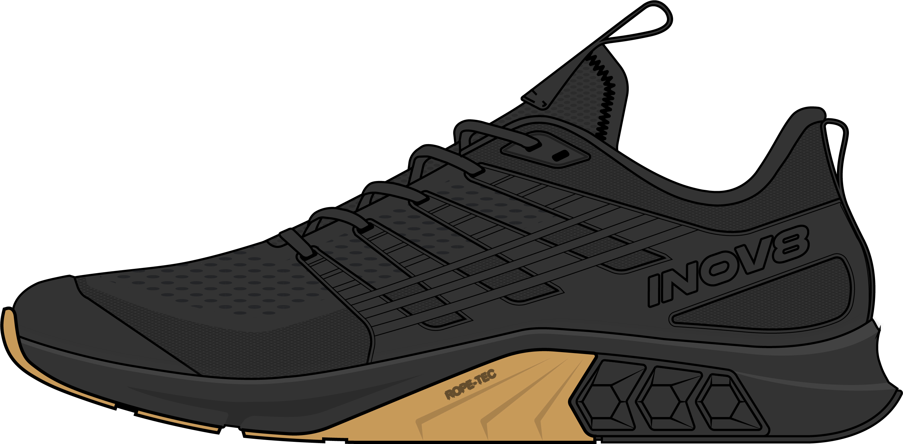 Image Inov8  F-Lite Max  Femme NOIR/GUM  W10